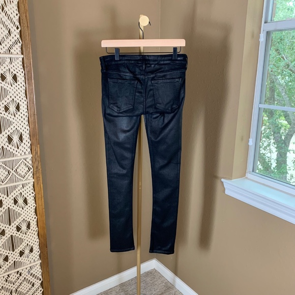 Citizens of Humanity Wax Coated Black Skinny Jeans Size 30 - Picture 2 of 10